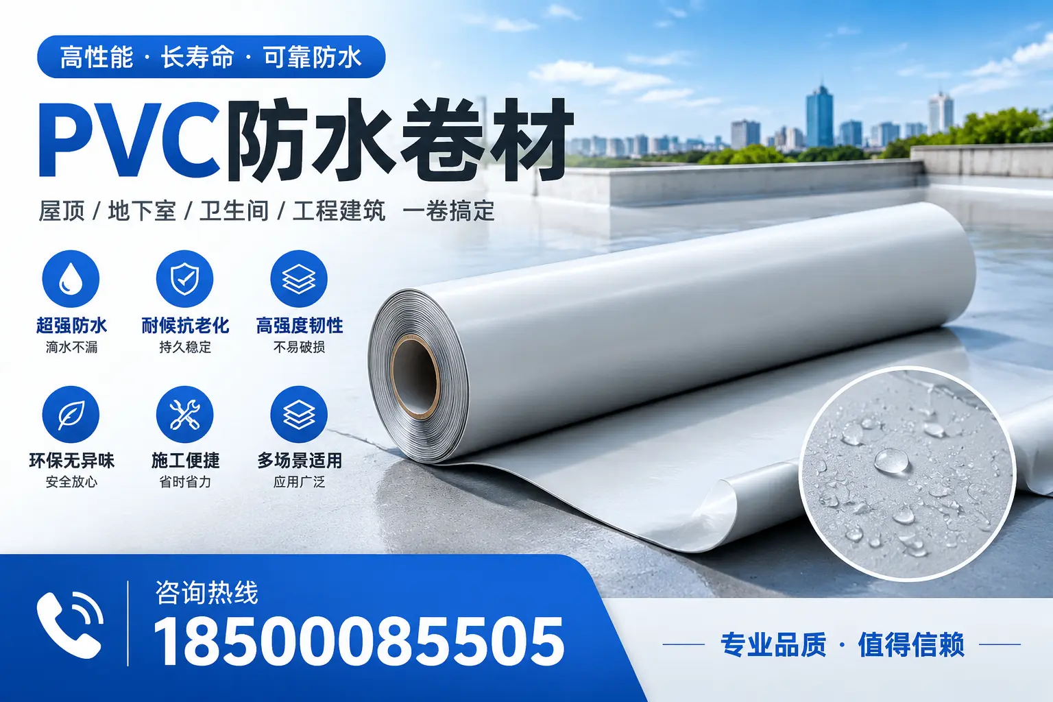 PVC防水卷材的防水效果评测,适合扬州的科学依据